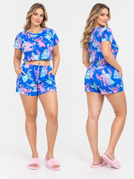 Juego De Pijama Shorts C Pullover Largo