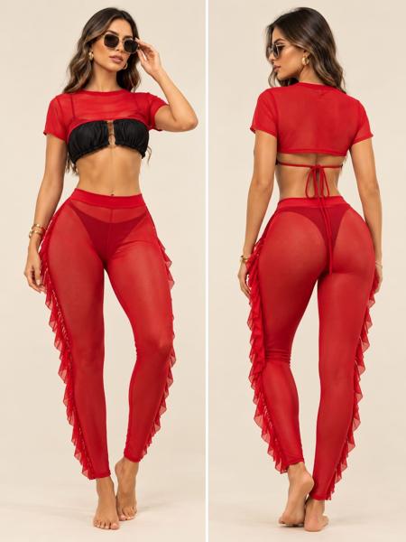 Pantaloneta  Con Vuelto Y Pulover Corto