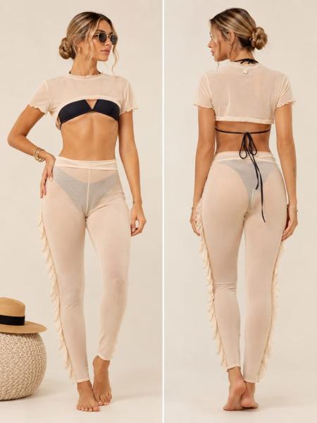 Pantaloneta  Con Vuelto Y Pulover Corto