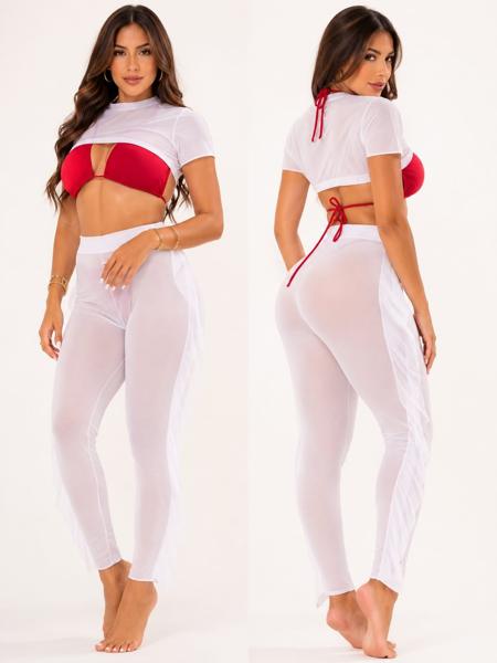 Pantaloneta  Con Vuelto Y Pulover Corto