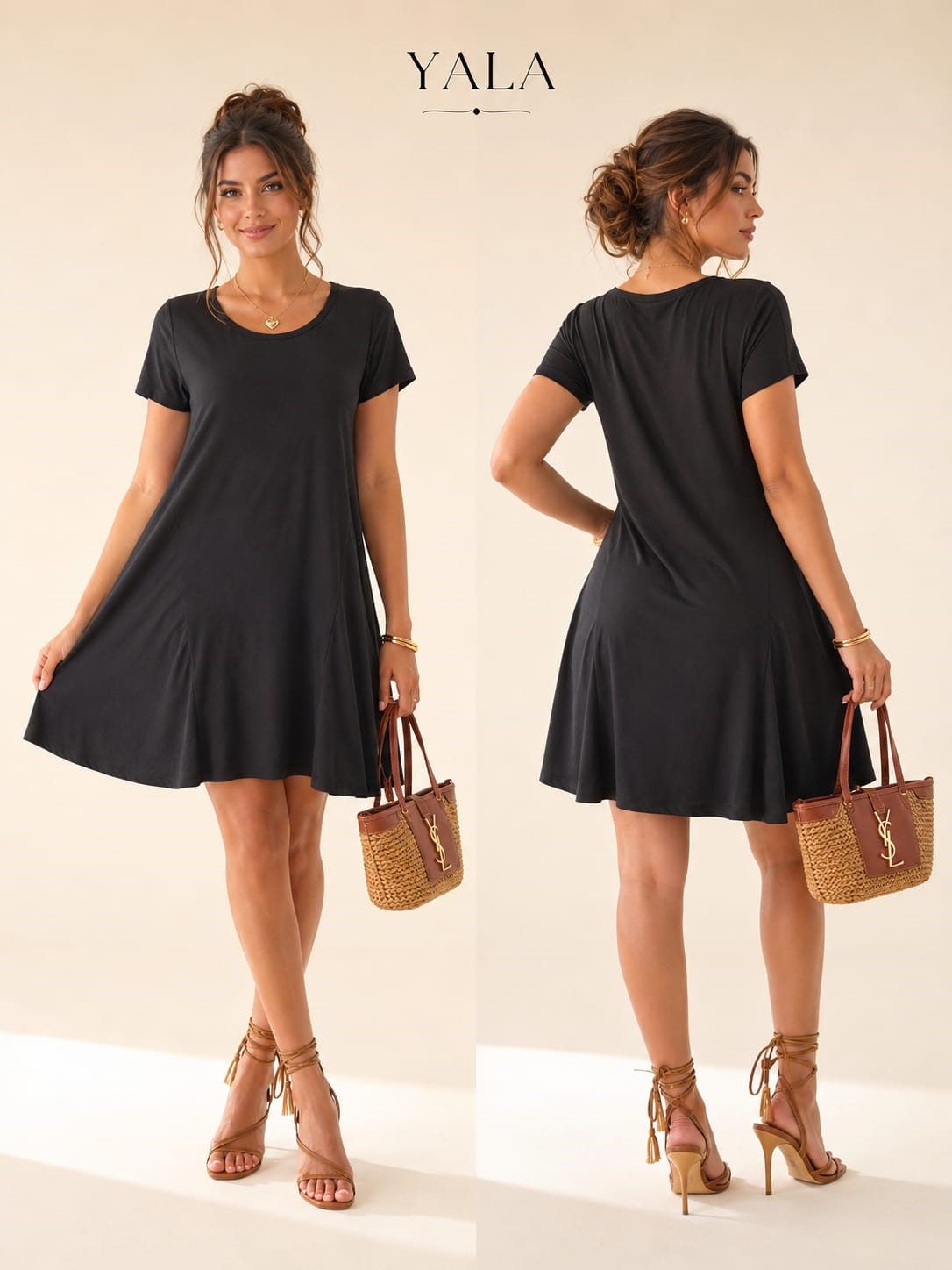 Vestido Tipo Pulover Corte Ancho