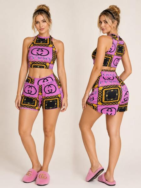 Juego De Pijama Short Con Camiseta