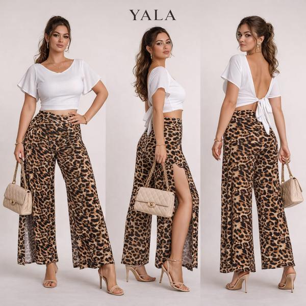 Pantaloneta Abierta Blusa Amarada Atras Mangas Campana