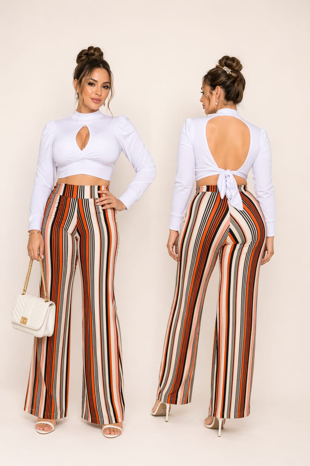 Pantaloneta Con Blusa Manga Larga Hueco