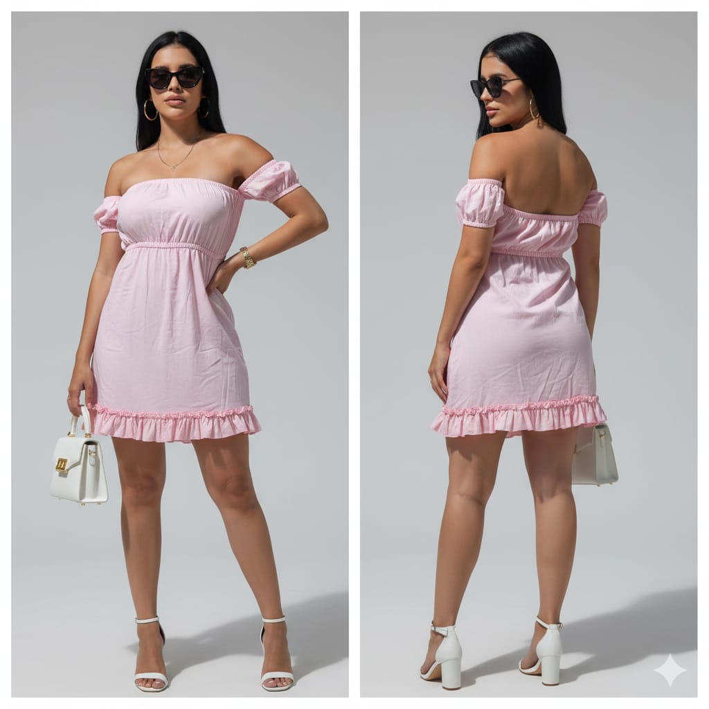 Vestido Manga Ancha Vuelito Tope