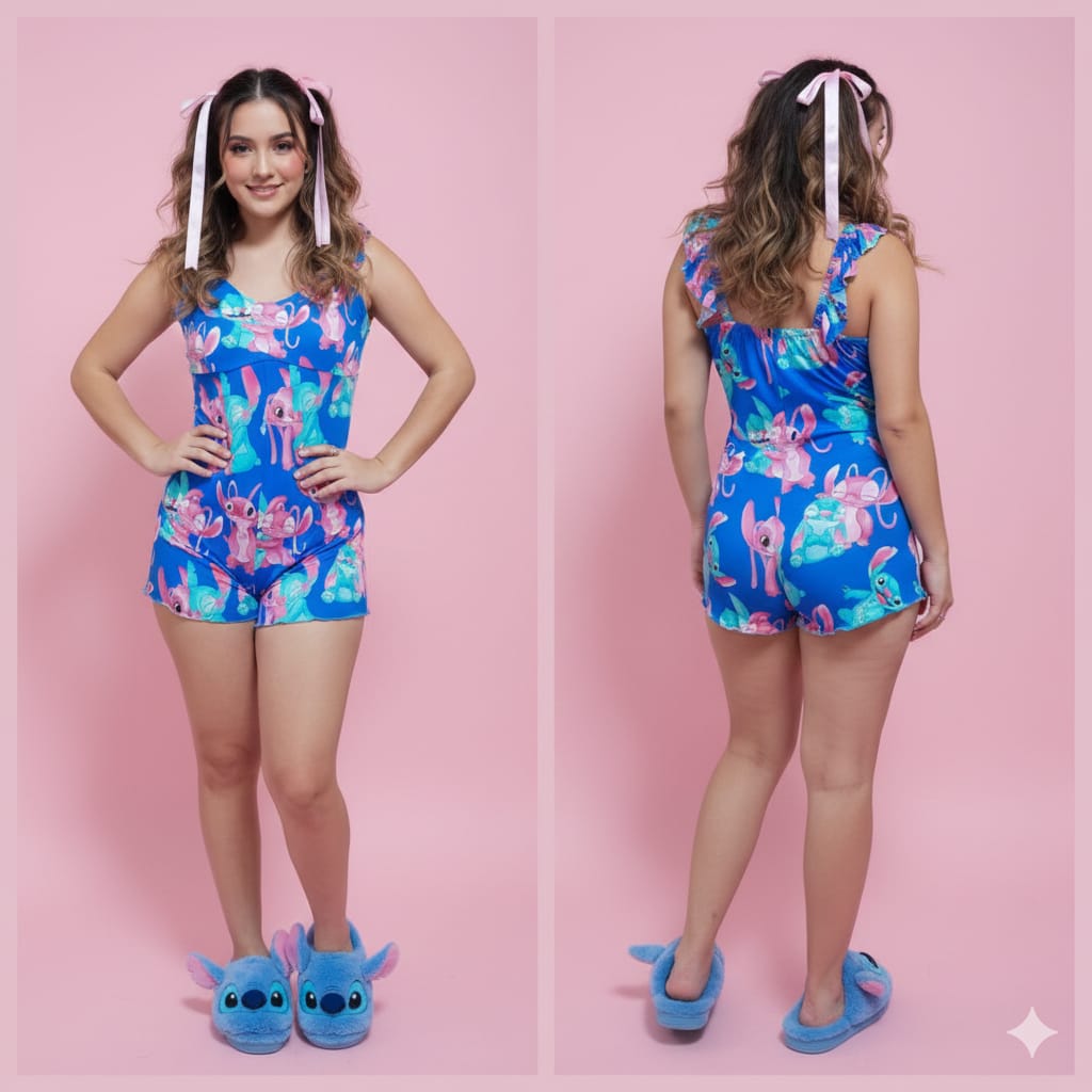 Mono Corto Con Tirante Con Vuelitos