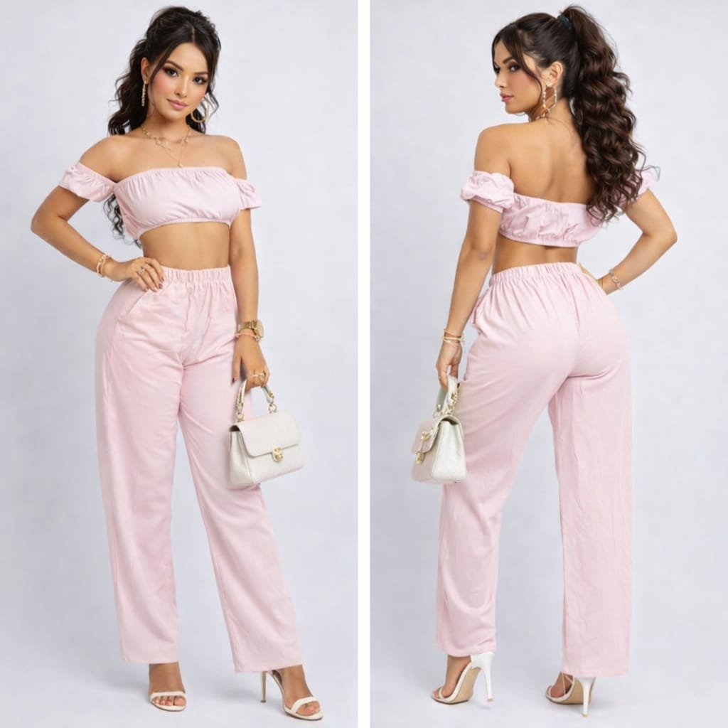 Pantloneta Pata Ancha Con Blusa De Elastico T